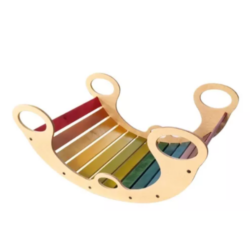 Large Children's Rocker Waldorf Rainbow Rocker 2 Children Nanu